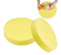 BENECREAT 2pcs Yellow Pottery Foam Table Runner, 11.8 Inch/300 mm High Density Round Upholstery Foam, Crafts Cleaning Tool for Ceramic Shaping and Support Absorbing Design