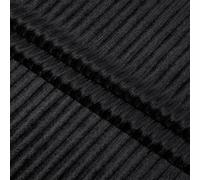 BENECREAT 3.28 Yards/3m Black Pleated Velvet Fabric, 63 Inch/1.6m Wide Polyester Garment Accessories for DIY Sewing, Upholstery, Apparel, Costume, Crafts