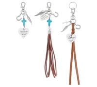 BENECREAT 3 Pack Bless Horse Rider Charm, Horse Tack Charm with Rotating Lobster Claw Clip Saddle Pendant, Tack Decor Pendant Decor Blessing Protection for Riding Enthusiasts