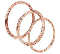 BENECREAT 3 Roll 18/20/22 Gauge Square Copper Wires, Raw Copper Beading Wire for DIY Jewelry Ring Bracelets Earring Craft Making, 19.69 Feet/Roll