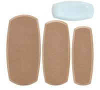 BENECREAT 3 Sizes Tan Ceramic Template for Clay, Wood Pottery Templates, Slump Templates for Pottery, Pottery Tools for Handbuilding Dish Plate DIY Craft Supplies