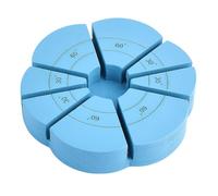 BENECREAT 30° & 60° Adjustable Pine Wood Stained Glass Jig, Blue 3D Glass Soldering Tool for Stained Glass Projects and Artistic Creations, Slot: 4.5~5mm