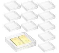 BENECREAT 30 Pack Clear Acrylic Box, 35x35x9mm Mini Plastic Storage Containers with Lid for Collecting Small Items, Beads, Jewelry, Business Cards, Crafts