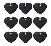 BENECREAT 30pcs Heart Stamping Blanks Aluminum Blank Pendants Black Stamping Blanks 33x37.5x1mm for Necklace Bracelet Jewelry Making