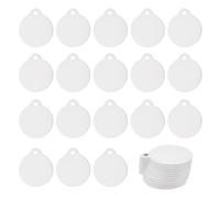 BENECREAT 30pcs Sublimation Aluminum Blank, Flat Round Aluminum Stamping Tag Blank Dog Tag Double Sided Transfer Tags for DIY Keychains, Pets Tags Project, 35x30mm