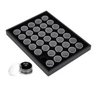 BENECREAT 31x24cm/12.2x9.4 Inch Jewelry Display Case, Acrylic Gemstone Display Boxes, Storage Box with Lid for Small Items Diamonds Collectibles (Clear Gems Jars)