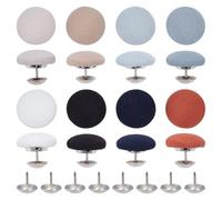 BENECREAT 32 Sets 8 Colors Baseball Cap Button, 19mm Top Replacement Hats Button Cloth Covered Hat Button for Hat Replacement Repair Jeans Blouse Sewing