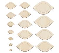 BENECREAT 32Pcs Wood Stencils for Drawing Painting Crafts, Hollow & Blank Horse Eye Shape Templates, Reusable Wooden Stencils for DIY Scrapbooking Photo Album