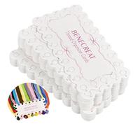 BENECREAT 36Pcs 18-Position Embroidery Thread Organizer Cards, 15x7.5cm Paper Thread Winding Boards, Floss Bobbins for Cross Stitch Embroidery Thread Storage Craft DIY Sewing