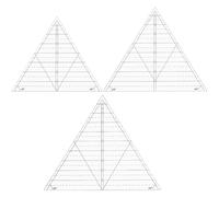 BENECREAT 3Pcs 60 Degree Triangle Ruler for Quilting, 8/9/ 10inch Triangle Quilting Template Acrylic Clear Quilting Rulers for Sewing Patchwork Cutting Pattern DIY Craft