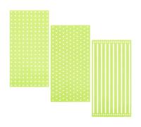 BENECREAT 3Pcs Acrylic Sashiko Stencil, 7.9x3.9 Inch Dots & Lines Embroidery Tool Drawing Line Template for DIY Hand Quilting and Sewing Crafts (Green Yellow)