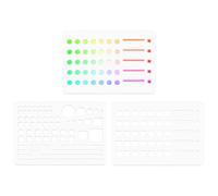 BENECREAT 3Pcs Grid Journal Stencil, Handmade Flexible Record Template, Planner Stencil for Bullet Journaling, Reusable Calendar Planners, Durable Writing & Drawing Tools