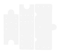 BENECREAT 3Pcs Set Clear Acrylic Leather Template for Wallet Making, Multiple Size Rectangle Pattern Stencil for Purse and Shoulder Bag Crafting, Professional Leather Working Tool