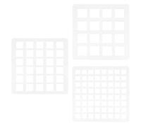 BENECREAT 3Pcs Square Swatching Template Stencil, 15x15cm/ 5.9x5.9inch Acrylic Drawing Stencils Paint Stencils for Fabric Walls Crafts Arts Paper Home Decoration, 2.5mm Thick