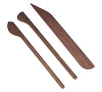 BENECREAT 3Pcs Wooden Clay Carving Modeling Tool, Wooden Clay Sculpting Tool, Polymer Pottery Dough Modeling Tool for Ceramics Soap Playdough Carving Supplies