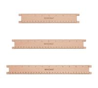BENECREAT 3Pcs Wooden Floss Winder Board, 8/10/ 12inch Rectangle Quilting Rulers Sewing Tool for DIY Tailor Craft Tool Drawing Measuring Supplies