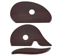 BENECREAT 3PCS Wooden Rib Ceramics Tools, Pottery Ribs for Pottery Tools and Clay Tools, Ceramic Sculpting Tool for DIY Smooths Shapes Mud Trimming Throwing