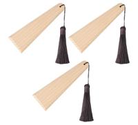 BENECREAT 3Pcs Wooden Wax Pressing Tool, Beech Wood Leather Zipper Smoother 5.5"/14cm Triangle Canvas Wax Applicator for Boots Stitching Seam Maintenance