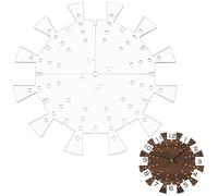 BENECREAT 4-Piece Set 40cm/15.75inch Clock Router Template, Acrylic Router Inlay Template for Woodworking with 9mm Guide Holes Precision Circular Cutting Tool