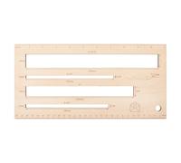 BENECREAT 4 Sizes Measurement Shipping Guide, Wooden Mail Measurement Ruler Shipping Mail PiP Template for Accurate Postage Calculation, Post Office Postage
