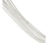 BENECREAT 40 Gram French Metal Wire, 1mm/18 Guage Embroidery Material Wire, Light Silver Round Copper French Metalic Wire for Embroidery Beading Jewelry Making