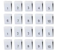 BENECREAT 400PCS 10 Styles Polyester Clothes Size Labels, White Clothing Garment Accessories Clothing Sewing Tags for Dresses, Jumpsuits, Shirts, Blouses or Napkins, Number Sizes 1-10