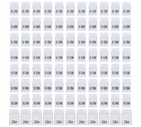 BENECREAT 400PCS White Polyester Sewing Size Labels, 35~40x10~12mm/1.38~1.57x0.39~0.47inch Garment Size Tags, Garment Labels for Clothing Sewing Projects DIY Fabric Crafts, 0.4mm Thickness