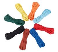 BENECREAT 40m/43.7 Yards 8 Colors Hollow Macrame Cord, 2mm DIY Colorful Natural Cotton Cord for Wall Hanging, Plant Hangers, Crafts, Knitting, 5m/Color