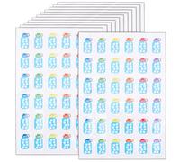 BENECREAT 432pcs Water Tracker Stickers 246x165mm/9.7x6.5inch Hydration Planner Labels Mixed Color Habit Tracking Decals for Daily Water Intake & Fitness Journal