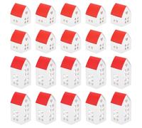 BENECREAT 44Pcs Cottage House Shaped Gift Boxes, 2 Styles Red Wedding Favor Box, Decorative Ornament Boxes for Holidays Special Events Birthday Party Supplies 21.5~26.6x14cm/8.46~10.47x5.51Inch