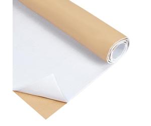 BENECREAT 49x104cm/19.3x41 Inch Self-Adhesive Cotton Interlining, White Sewing Interfacing Fabric for Quilting, Sewing Accessories, Cotton Wadding, 2.5mm Thick - 400G