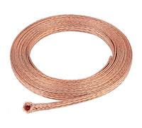 BENECREAT 4mx9mm Flat Copper Braided Ground Strap Wire, Braided Pure Copper Wire for Grounding and Reducing Noise, 1mm Thick