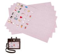 BENECREAT 4Pcs 17.8x11.8 Inch/ 45.2x30cm Ita Bag Insert Panel, Pin Display Board PVC Material for Anime Enthusiasts Badge Collection, Pearl Pink