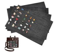 BENECREAT 4Pcs 17.8x11.8 Inch/ 45.2x30cm Ita Bag Insert Panel, PVC Pin Display Board for Clear Window Bag, Badge Collection, Anime Convention Accessory, Black
