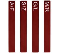 BENECREAT 4Pcs 4 Styles Dark Red Acrylic Vinyl Record Dividers, A-Z Alphabet Acrylic Dividers Alphabet Separator for Album DVD Media Book Alignment, Bookshelf Organization, 34.7x4.5cm