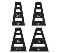 BENECREAT 4Pcs Acrylic Segmented Bowl Wedgies, Black Trapezoidal Segmented Bowl Wedge Tool Set for Segmented Bowl Making Jig, Sled, Wood Turning, 5mm Thick