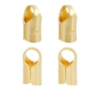 BENECREAT 4Pcs Gold Plated 925 Sterling Silver End Cap Crimps, 3mm Crimp Ends Beading Cord Protector, Barrel End Caps Tube Beads Ends Connectors for Necklaces Bracelets Jewelry Craft Making