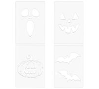 BENECREAT 4Pcs Halloween Theme Acrylic Lantern Template, Pumpkin Bat Router Templates for DIY Patchwork Sewing Crafts, 20.3x14cm/8x5.5 Inch