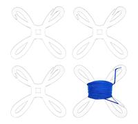 BENECREAT 4Pcs Large Yarn Bobbins, Clear Acrylic Yarn Winder Cross Stitch Bobbin Organizer Thread Knitting Sewing Crochet Weave Winder Tool for Knitting Sewing, 15x15cm