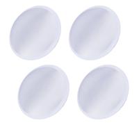 BENECREAT 4Pcs White Vintage Round Fascinator Hat Base, 13cm/ 5inch Satin Millinery Base, Polyester Sinamay Bases for Wedding Party Hat Craft Making, 2.7cm/ 1inch Thick