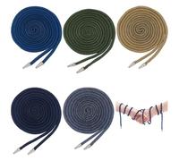 BENECREAT 5 Colors Handfasting Cord Set, Black Grey Green Blue Classic Colors Handfasting Cord with Cone Alloy Bead Caps for Home Wedding Rope Lasso Ceremony, 200cm