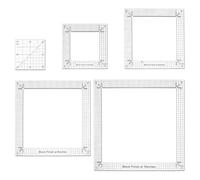 BENECREAT 5 Pcs Acrylic Sewing Template Rulers, Acrylic Quilting Rulers, Fabric Cutting Quilting Templates for 4/6/8/10 Inch Fabric Precision Cutting, Sewing