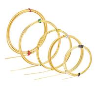 BENECREAT 5 Rolls Assorted Dead Soft Square Brass Wire, 17/18/20/22/26 Gauge Square Craft Wire for Jewelry Necklace Bracelet Making and Handmade Project, 42.6Ft/13M in Total