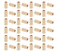 BENECREAT 50Pcs 14k Gold Filled Twisted Crimp Beads, Brass Crimp Tube Beads for DIY Jewelry Making Findings, 6x3mm, Hole: 1.6mm