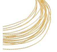 BENECREAT 5m 0.8mm Engraved Twist Gold Wire, 14k Real Gold Plated Textured Copper Wire Half Hard Copper Wire for Jewelry Beading Craft Work