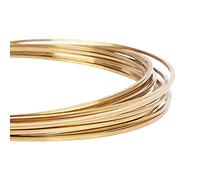 BENECREAT 5m 1.5mm Thick Square Copper Wire Half Hard Gold Brass Wire for Jewelry Beading Craft Work