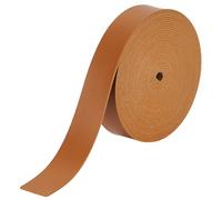 BENECREAT 5M/197inch Flat Leather Straps, 2.5cm/1Inch Wide Camel Full Grain Leather Strip, 1.6mm Thick Soft Straps for DIY Art Crafts Tooling Belt