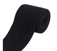 BENECREAT 5m Cotton Twill Tape Ribbon, 80mm Wide Black Sewing Twill Ribbon Herringbone Webbing Tape Soft Natural Twill Tape for DIY Craft Making