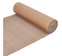 BENECREAT 5m x 35cm / 196.8 x 13.8 Inch Brown Single Face Corrugated Cardboard Roll, Corrugated Wrap Paper for Gift Packing, Storage, DIY Crafts, Shipping, 2.5mm Thick