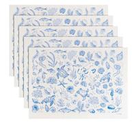 BENECREAT 5Pcs Underglaze Transfer Paper, 520x370mm/20.5x14.6inch Ocean Theme Ceramic Decals, Pottery Underglaze Paper for Enamel Decals DIY Handicraft Supplies Handcrafted Gifts